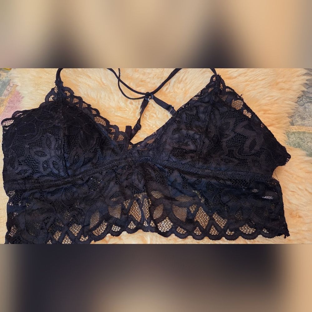 Rue21 1X ( 14-16 Juniors)Midnight Lace Bralette Bra